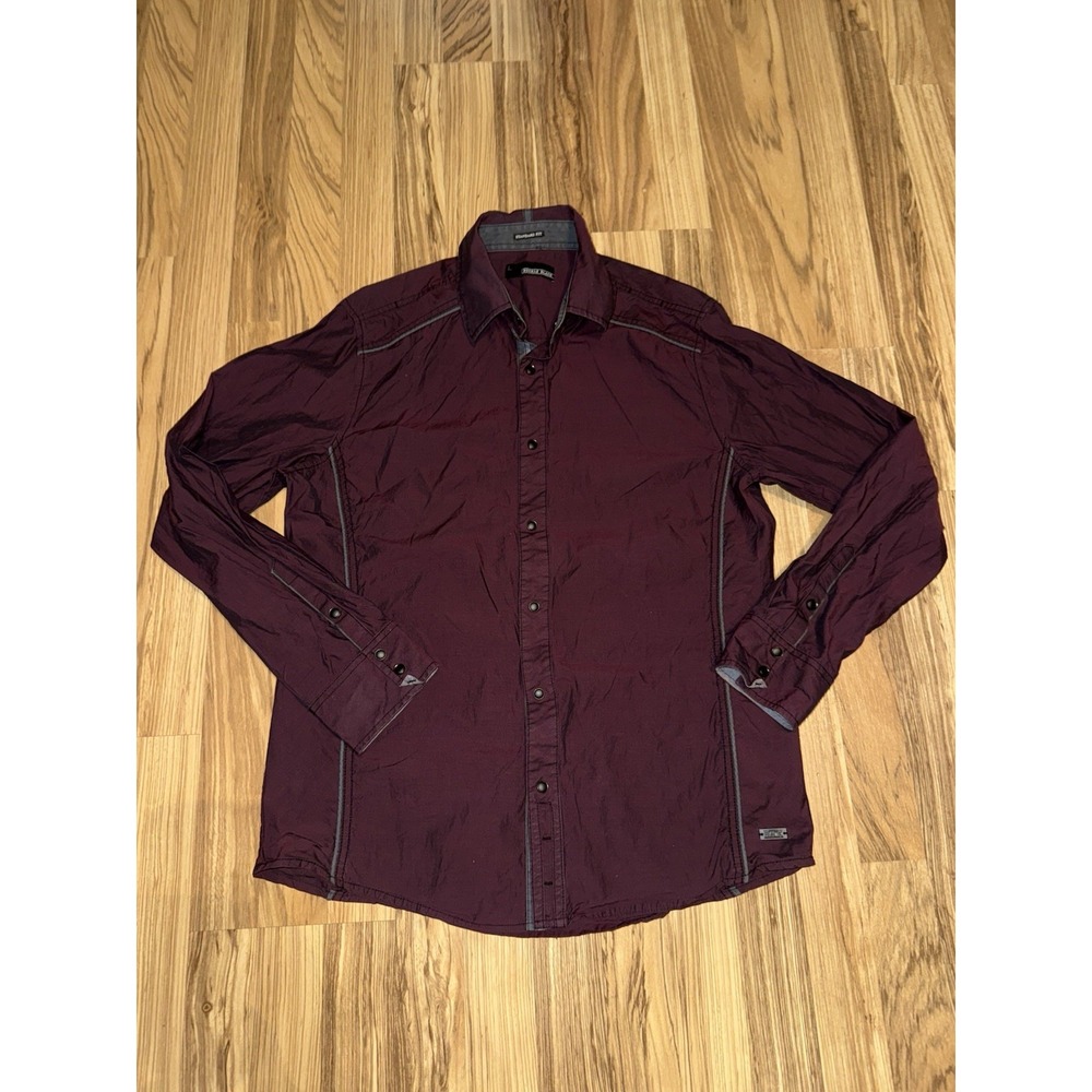 Buckle Black Label Men's Large Button Up Long Sleeve Shirt Button Snap